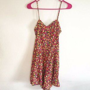 Extra Femme Connection Vintage Floral Spaghetti Straps Romper Size 5